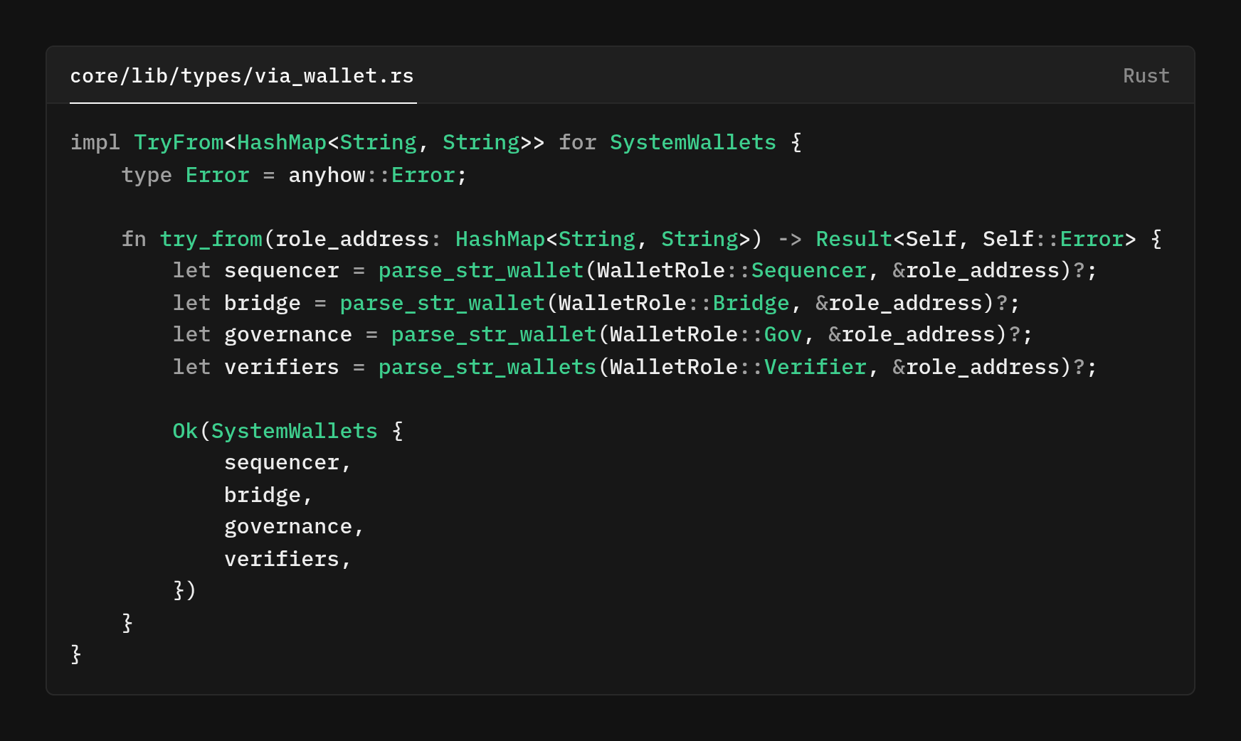 Dynamic System Wallet Registry - 224