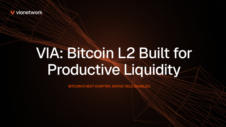VIA: Bitcoin L2 Built for Productive Liquidity