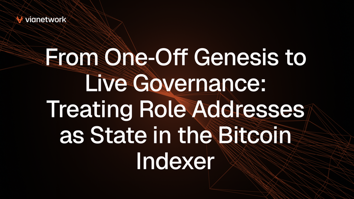 From One‑Off Genesis to Live Governance: Treating Role Addresses as State in the Bitcoin Indexer